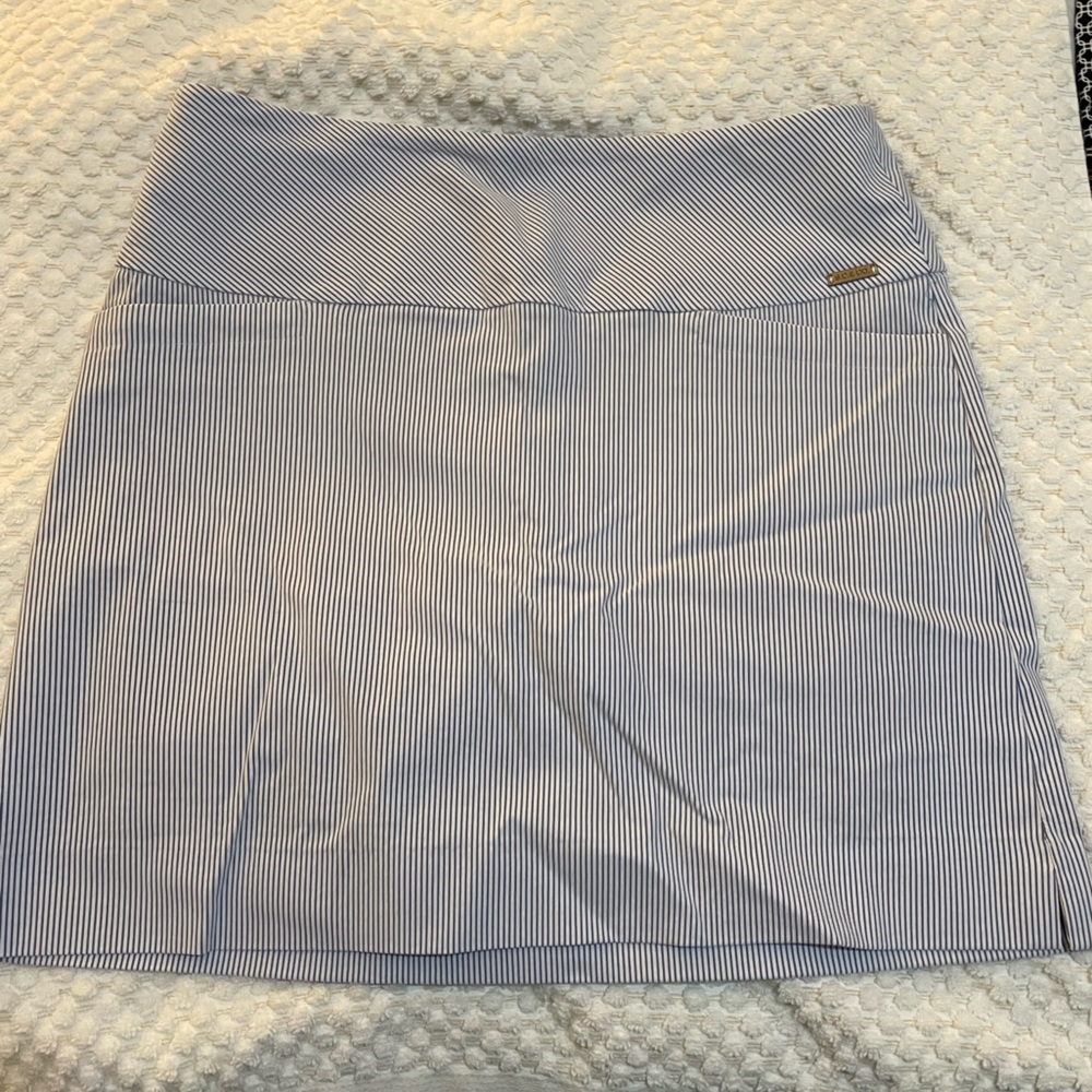 Blue & White Striped Skort - New Without Tags - Size Large
